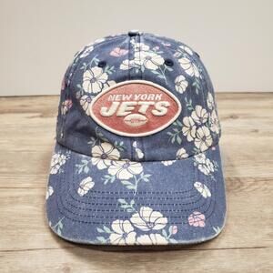 New York Jets Hat Cap Strap Back Womens Blue Floral NFL Football 47 Brand